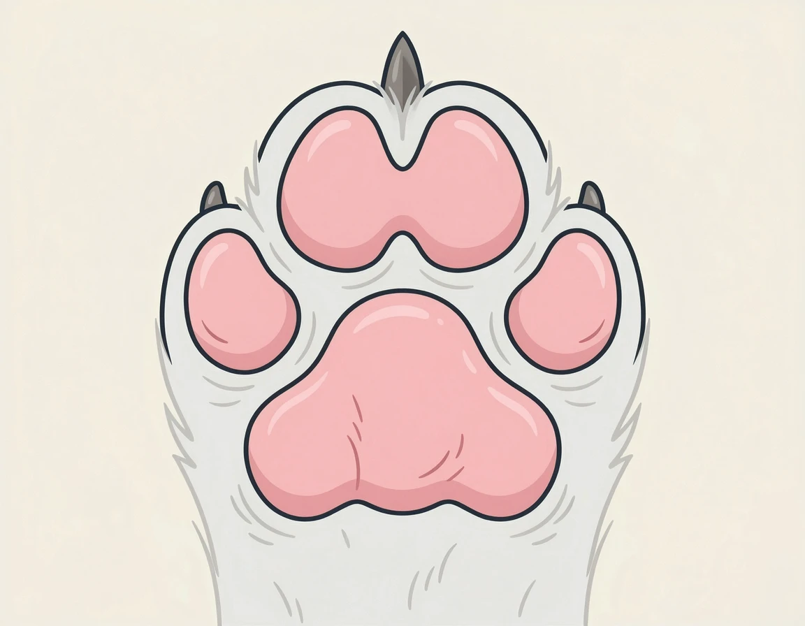 건강하고 촉촉해진 강아지 발바닥 클로즈업