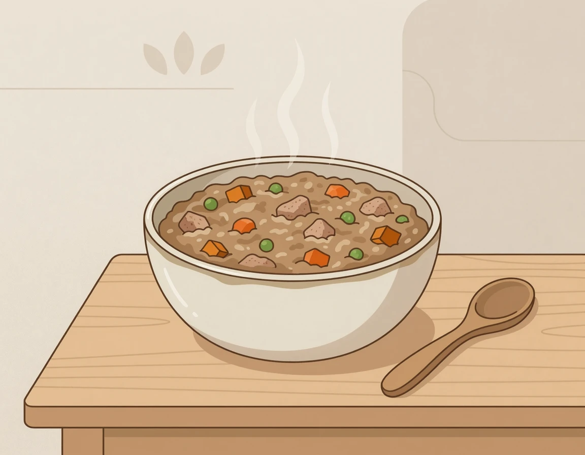 따뜻하고 부드러운 강아지 영양죽 한 그릇